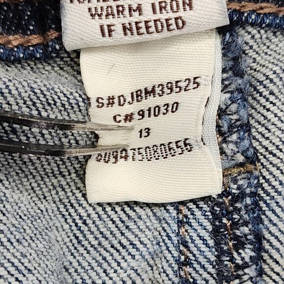 Vintage 90s Y2K Mudd Jeans Womens 13 Juniors Blue Crop Capri Skimmer Stretch - Picture 6 of 11